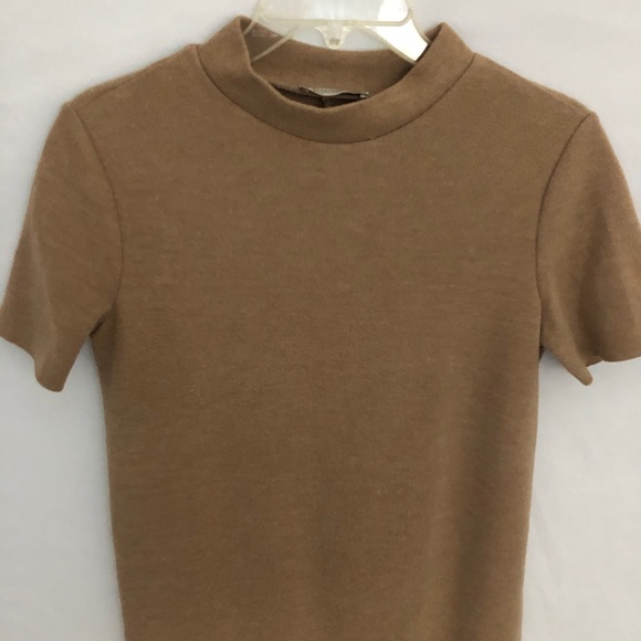 Zara Trafaluc Camel Sweater Dress. Size Small. Brown - Picture 6 of 10